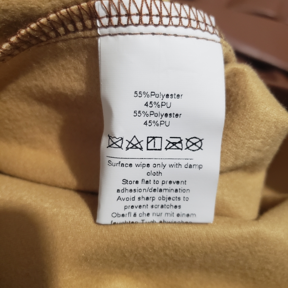 Kate Kasin Faux-leather Knot-front Faux Wrap Sienna Brown Pencil Skirt Sz XL - Picture 7 of 11